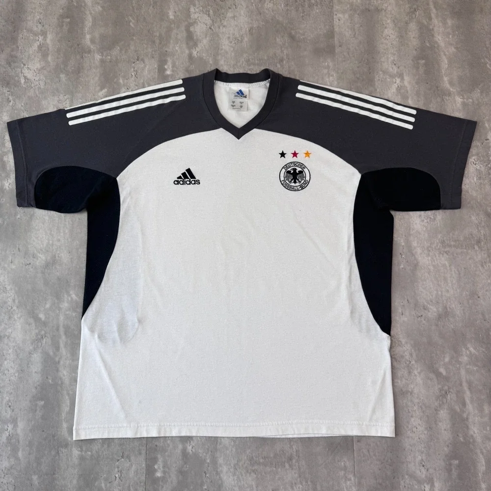 Vintage Adidas Germany World Cup Shirt Mens XL White Football Training 2002